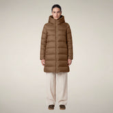 Damen-Steppmantel Lysa in Haselnussbraun - Gallery FW26 | Save The Duck