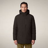 Wattierte Herrenjacke Sesle in Braun-Schwarz | Save The Duck