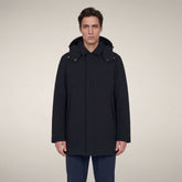 Herren-Regenmantel Nestor in Blau-Schwarz | Save The Duck