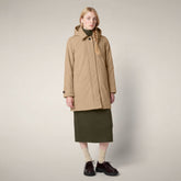 Damen-Regenmantel Embie in Stardust Beige | Save The Duck