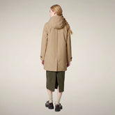 Damen-Regenmantel Embie in Stardust Beige | Save The Duck