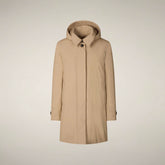 Damen-Regenmantel Embie in Stardust Beige | Save The Duck