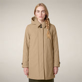 Damen-Regenmantel Embie in Stardust Beige | Save The Duck