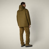 Men's Jacket Nicolas in Bark Green | Save The Duck