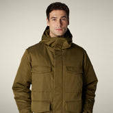 Men's Jacket Nicolas in Bark Green | Save The Duck