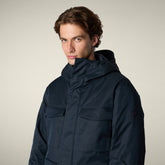 Parka uomo animal free Nicolas blu nero | Save The Duck