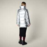 Piumino donna animal free Gerda argento | Save The Duck