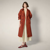 Trench donna Gala rosso terra di Siena | Save The Duck
