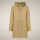 Damen-Langer Windbreaker Diletta in Stardust Beige | Save The Duck
