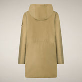 Damen-Langer Windbreaker Diletta in Stardust Beige | Save The Duck