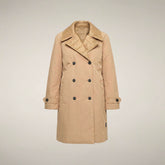Imperméable pour femme modèle Pilar beige stardust | Save The Duck