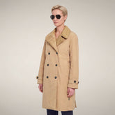 Imperméable pour femme modèle Pilar beige stardust | Save The Duck