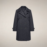 Imperméable pour femme modèle Pilar bleu noir - Produits | Save The Duck