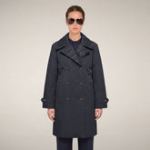 Women's Raincoat Pilar in Blue Black | Save The Duck
