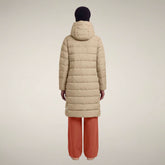 Piumino lungo donna Caramel beige pietra | Save The Duck
