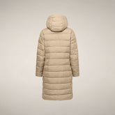Piumino lungo donna Caramel beige pietra | Save The Duck