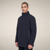 Men's Raincoat Blaise in Blue Black | Save The Duck