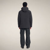 Men's Coat Rolf in Ebony Grey - Men's Raincoats | Save The Duck