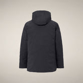 Men's Coat Rolf in Ebony Grey - Men's Raincoats | Save The Duck