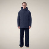 Men's Coat Rolf in Navy Blue - Men's Raincoats | Save The Duck