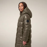 Manteau matelassé pour femme modèle Saskia gris anthracite | Save The Duck