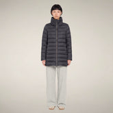 Damen-Steppmantel Lydia in Ebenholzgrau - Gallery FW26 | Save The Duck