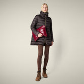 Piumino lungo donna animal free Lydia marrone nero - Icons Donna | Save The Duck