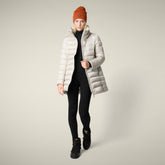 Piumino lungo donna animal free Lydia beige chiaro - Icons Donna | Save The Duck