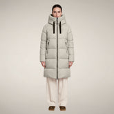 Damen-Steppmantel Isabel in Rainy Beige | Save The Duck