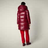 Piumino lungo donna animal free Isabel bordeaux - Icons Donna | Save The Duck