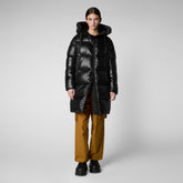 Animal-free damen-steppjacke Isabel mit kapuze in Schwarz | Save The Duck