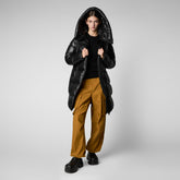 Animal-free damen-steppjacke Isabel mit kapuze in Schwarz | Save The Duck