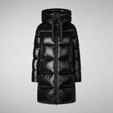 Animal-free damen-steppjacke Isabel mit kapuze in Schwarz | Save The Duck