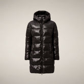 Women's Puffer Coat Ines in Brown Black - FW26 Woman | Save The Duck