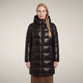 Women's Puffer Coat Ines in Brown Black | Save The Duck