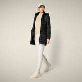 Piumino lungo donna animal free Carol nero - Icons Donna | Save The Duck