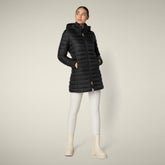 Piumino lungo donna animal free Carol nero - Icons Donna | Save The Duck