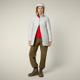 Piumino lungo donna animal free Carol grigio - Icons Donna | Save The Duck