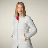 Piumino lungo donna animal free Carol grigio - Icons Donna | Save The Duck