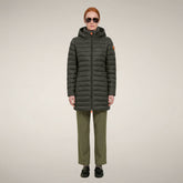 Piumino lungo donna Carol verde terra - Gallery FW26 | Save The Duck