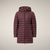 Women's Puffer Coat Carol in Burgundy Black - Preview FW26 Woman | Save The Duck