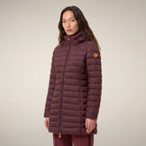 Women's Puffer Coat Carol in Burgundy Black | Save The Duck