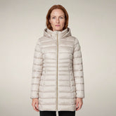 Damen-Steppmantel Reese in Rainy Beige | Save The Duck