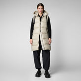 GILET CON CAPPUCCIO DONNA IRIA RAINY BEIGE | Save The Duck