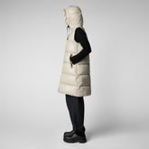 GILET CON CAPPUCCIO DONNA IRIA RAINY BEIGE | Save The Duck