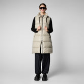 GILET CON CAPPUCCIO DONNA IRIA RAINY BEIGE | Save The Duck