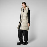 GILET CON CAPPUCCIO DONNA IRIA RAINY BEIGE | Save The Duck