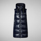 GILET CON CAPPUCCIO DONNA IRIA BLU NERO | Save The Duck