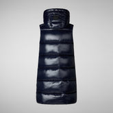 GILET CON CAPPUCCIO DONNA IRIA BLU NERO | Save The Duck
