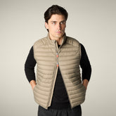 Gilet imbottito uomo Adam Grigio elefante | Save The Duck